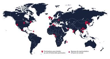Carte des Campus Keyce Academy dans le monde